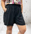 Made In Italy  Black Stud Pocket Shorts One Size Fits UK 8-14