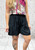 Made In Italy  Black Stud Pocket Shorts One Size Fits UK 8-14