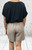Made In Italy Beige Stud Pocket Shorts One Size Fits UK 8-14