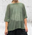 Diverse Italian Khaki Green Box Fit Fine Knit Layering Top Jumper One Size Fits UK 10-16