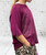 Diverse Italian Purple Box Fit Fine Knit Layering Top Jumper One Size Fits UK 10-16