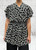 Curve Made In Italy Black White Animal Print Crossover Shirred Waist Peplum Top One Size Fits UK 12-22