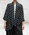 Curve Made In Italy Polka Dot 3/4 Sleeve Open Front Duster Jacket One Size Fits UK 14-24