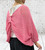 Made In Italy Cotton Loose Knit 3in1 Layering Batwing Top  - One Size Fits UK 10-16 10 Colours