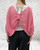 Made In Italy Cotton Loose Knit 3in1 Layering Batwing Top  - One Size Fits UK 10-16 10 Colours