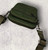 Long & Son Green Real Leather Crossbody Pouch Phone Bag