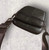 Long & Son Coffee Real Leather Crossbody Pouch Phone Bag
