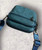 Long & Son Teal Blue Real Leather Crossbody Pouch Phone Bag