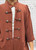 Italian One Size Rust Jersey Military Style Jacket One Size Fits UK  10-18