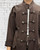 Italian One Size Chocolate Brown Jersey Military Style Jacket One Size Fits UK 10-18