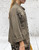 Italian One Size Mocha / Taupe Jersey Military Style Jacket One Size Fits UK 10-18