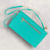 Long & Son Turquoise Pebble Faux Leather PU Shoulder Clutch Bag With Wrist Strap