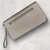 Long & Son Pewter Pebble Faux Leather PU Shoulder Clutch Bag With Wrist Strap