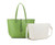 Long & Son PU Faux Leather 2in1 Reversible Shopper Bag With Inner Removeable Pouch With Strap