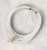 PU Faux Leather Multi Strand Gold Beaded Necklace - White, Brown & Black