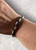Evil Eye Cloisonné Style Enamel & Gold Alloy Black Hinged Bangle