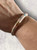 Evil Eye Cloisonné Style Enamel & Gold Alloy Pale Pink Hinged Bangle