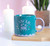 Zodiac Zest Cancer Star Sign Teal Green Glazed Ceramic Mug