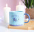 Zodiac Zest Taurus Star Sign Blue Glazed Ceramic Mug