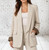 Made In Italy Black Or Beige Leopard Print Lined Open Front Classic Collar Jacket One Size Fits UK  10-16