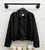 Italian One Size Balloon Hem Blouson Style Faux Suede Collared Bomber Jacket Fits UK 10-16