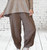 Made In Italy Shelby Textured Check Cocoon Tulip Cuff Pants One Size Fits 10-18