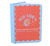 Zodiac Zest Orange & Aqua Aquarius Star Sign A7 Mini Hardback Notebook