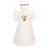 Guilded Wings Angel With Heart Ivory Ceramic Candle Holder
