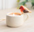 Robin Remembrance Cream Cute Ceramic Tealight Holder With Cute Robin Sitting On Top