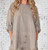 New Collection Fine Soft Needlecord Curved Hem Smock Top With Epaulettes  One Size Fits 10-20