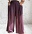 One Size Herringbone Pinstripe Luxe Scuba Wide Leg Trousers / Pants  Brown, Grey, Plum Or Navy