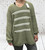 Made In Italy V Neck Military Style Relaxed Fit Jumper One Size Fits UK 10-18