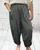 Made In Italy Textured Check Shelby Cocoon Tulip Cuff 7/8 Pants - One Size Fits UK 10-18