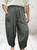 Made In Italy Textured Check Shelby Cocoon Tulip Cuff 7/8 Pants - One Size Fits UK 10-18