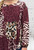 Made In Italy Patchwork Animal Print Long Sleeved Chiffon Pleated Top One Size Fits UK 10-16