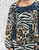 Made In Italy Patchwork Animal Print Long Sleeved Chiffon Pleated Top One Size Fits UK 10-16