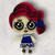 Chibi Cartoon Style Little girl With Pink Hair Acrylic Laser Cut Brooch