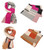 Rectangles Bright Bold Print Fleece Scarf - Available In Pink Or Orange Mix