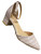 Lov It Pale Beige / Stone Mock Croc Crocodile Faux Leather PU Block Heel Pointed Toe Shoes UK 3-8