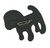 Hound Dog Red, Black & Pink Marble Effect  Acrylic Resin Brooch Width 6cm Height 5.5cm (Style 12)