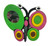 Butterfly Circle Abstract Retro Psychedelic Bright Pink & Green  Acrylic Resin Brooch Width 6cm Height 6.5cm Butterfly Circle Abstract Retro Psychedelic Bright Pink & Green  Acrylic Resin Brooch Width 6cm Height 6.5cm