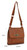 Faux Leather PU Crossbody Twist Lock Messenger Bag With Twill Wide Strap - Black. Wine, Navy Or Tan