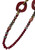 Red Mix Oval & Acrylic Bead Bohemian Gold Lagenlook Long Necklace Style 23