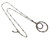 Hammered Twin Oval Disc Cut Out Burnished Silver Pendant On Long  Lagenlook Ball Chain Necklace - Style 31