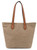 Super Soft Faux PU Leather Contrast Handle Zip Fastening Shopper / Tote Bag 5 Colours