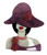 Art Deco Ladies With Floppy Wide Brim Hat Large Cute Statement 3D Laser Cut Acrylic Brooch  6cm x 5.5cm