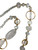 Bohemian Crystal Stone & Bead Gold Disc Lagenlook Long Necklace Style 38 White, Nude Pink Or Cream