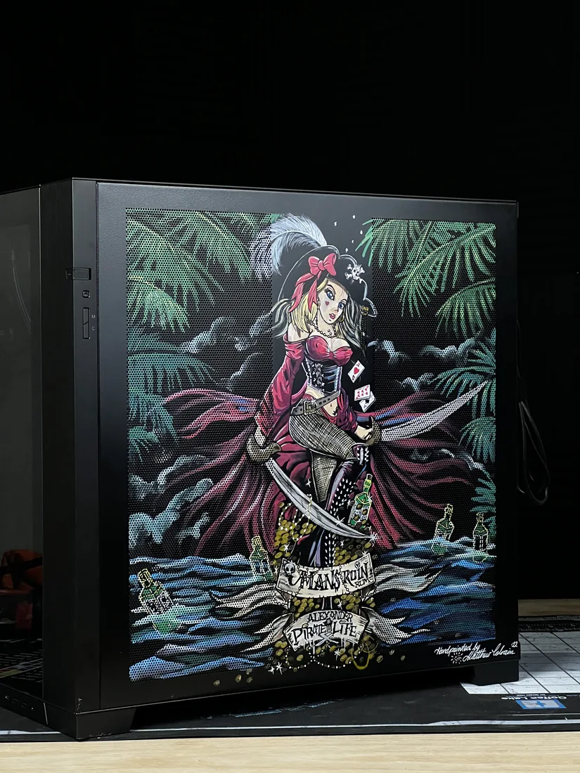 Hand-painted pirate warrior custom build artwork