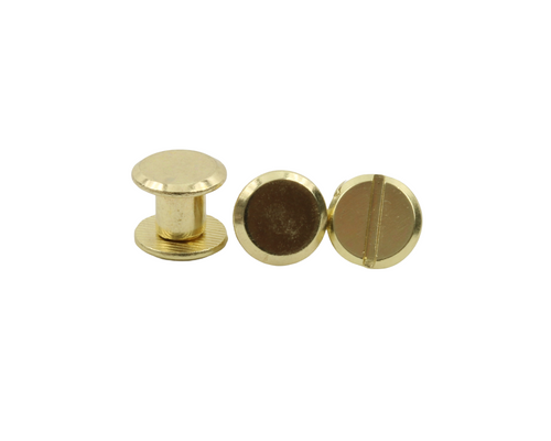 Chicago Screws Brass Plated Flat Top - Metric