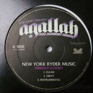 Agallah – New York Ryder Music / Ride Out (O.G.G.G.) 8-Off/DJ Premier/Alchemist